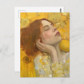 Carte Postale Sweet Lemon Dreams Style Klimt (Devant / Derrière)