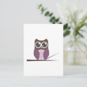 Carte Postale Sweet Owl sur Branche (Debout devant)