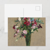 Carte Postale Sweet Peas and Nigelles, 1886 by Fantin-Latour (Devant / Derrière)