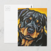 Carte Postale Sweet Rottweiler (Devant / Derrière)