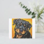 Carte Postale Sweet Rottweiler (Debout devant)
