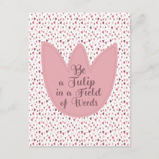 Carte Postale Sweet Simple Tulip Motif rose - Toutes les directi (Devant)
