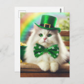 Carte Postale Sweet St. Patricks Day Cute Cat (Devant / Derrière)