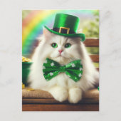 Carte Postale Sweet St. Patricks Day Cute Cat (Devant)