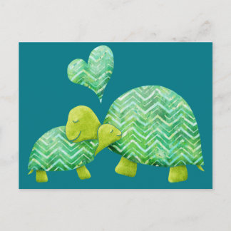 Carte Postale Sweet Turtle Hugs Maman et bébé