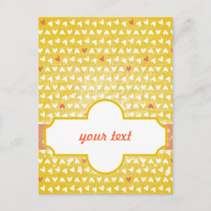 Carte Postale sweet yellow little hearts