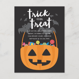 Carte Postale Sweets & Traitements Invitation Halloween
