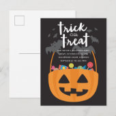 Carte Postale Sweets & Traitements Invitation Halloween (Devant / Derrière)