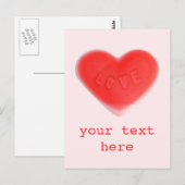Carte postale Swet Heart Rose 'Your Text' (Devant / Derrière)