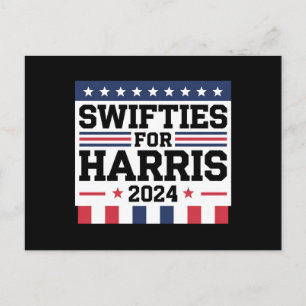 Carte Postale Swifties pour Kamala Harris Soutien au vote 2024 
