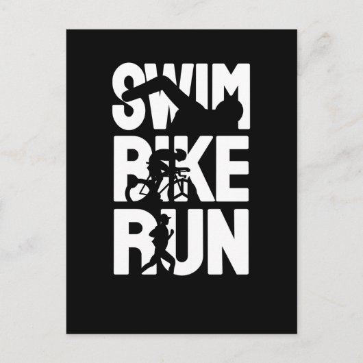 Carte Postale Swim Bike (Devant)