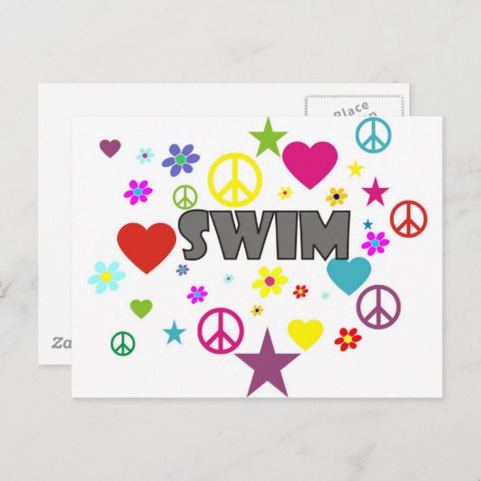 Carte Postale Swim Mixed Graphics (Devant / Derrière)