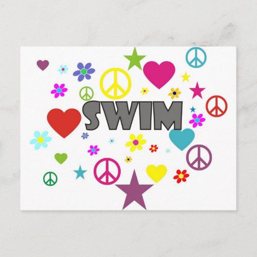 Carte Postale Swim Mixed Graphics (Devant)