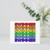 Carte Postale Swimmer arc-en-ciel (Debout devant)
