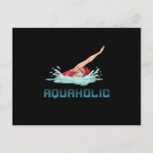 Carte Postale Swimming Cap Goggles Swim Love Funny Swimmer Girl (Devant)