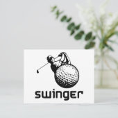 Carte Postale Swinger de golf (Debout devant)