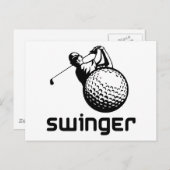 Carte Postale Swinger de golf (Devant / Derrière)