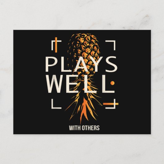 Carte Postale Swingers Lifestyle Funny Upside Down Ananas (Devant)