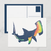 Carte Postale Swirl couleur requin (Devant / Derrière)
