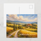 Carte Postale Swirling Sky Landscape (Devant / Derrière)