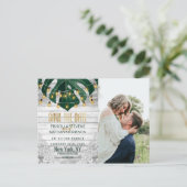 Carte Postale Swiss Cheese Leaf String Light Lace Gold Enregistr (Debout devant)