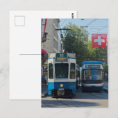 Carte postale Swiss Trams (Devant / Derrière)
