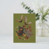 Carte Postale Sycamore Maple Feuilles Collage do-it-yourself car (Debout devant)