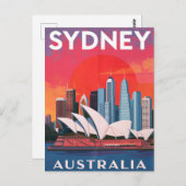 Carte Postale Sydney Australia Opera House Skyline (Devant / Derrière)