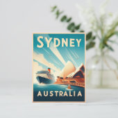 Carte Postale Sydney Australia Retro Travel (Debout devant)