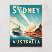 Carte Postale Sydney Australia Retro Travel (Devant)