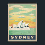 Carte Postale Sydney, Australie<br><div class="desc">Anderson Design Group est une société d'illustration et de conception de pointe située à Nashville,  au Tennessee. Founder Joel Anderson Directives Team of talented artists to create original poster art that looks like classic vintage publicité prints from the 1920s to the 1960s.</div>