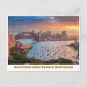 Carte Postale Sydney Australie avec Wide Harbour (Devant)
