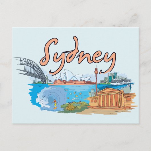 Carte Postale Sydney, Australie Célèbre Ville (Devant)
