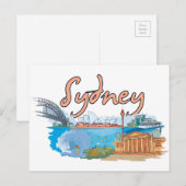 Carte Postale Sydney, Australie Célèbre Ville (Devant / Derrière)