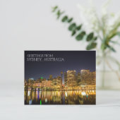 Carte Postale Sydney Australie Darling Harbour La Nuit (Debout devant)