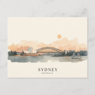 Carte Postale Sydney, Australie Minimaliste Boho Voyage