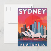 Carte Postale Sydney Australie Opéra Skyline (Devant / Derrière)