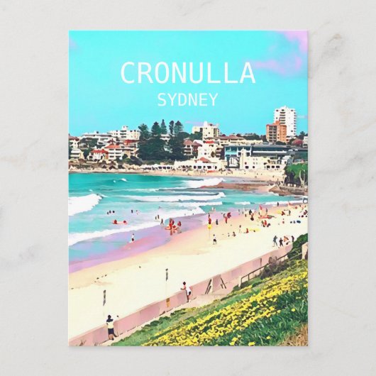 Carte Postale Sydney beach Cronulla digital art travel (Devant)
