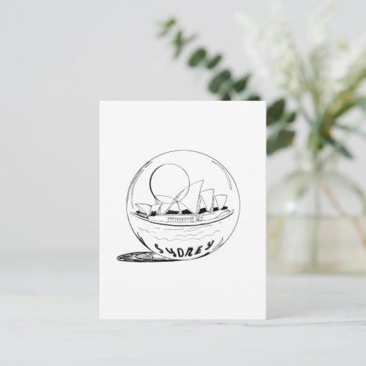 Carte Postale Sydney dans un globe de verre (Debout devant)