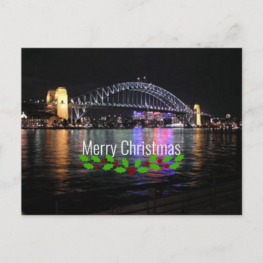 Carte Postale Sydney Harbour Bridge - Joyeux Noël! (Devant)