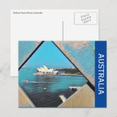 Carte Postale sydney opéra bleu (Devant / Derrière)
