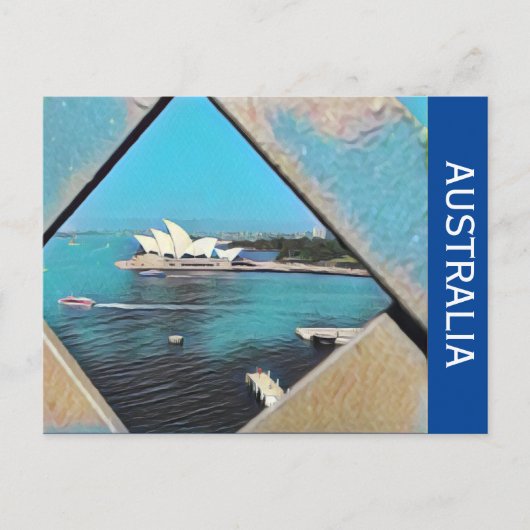 Carte Postale sydney opéra bleu (Devant)