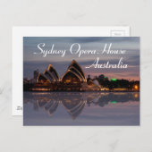 Carte Postale Sydney Opera House Australie (Devant / Derrière)