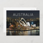 Carte Postale Sydney Opera House Australie (Devant / Derrière)