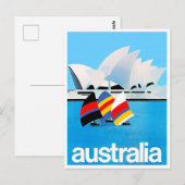 Carte Postale Sydney Opera House Australie voyage vintage (Devant / Derrière)