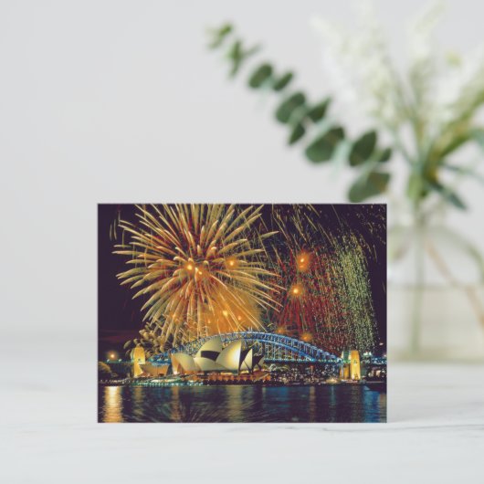 Carte postale Sydney Opera House (Fireworks), Sydn (Debout devant)