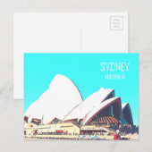 Carte Postale Sydney Opera House Imprimé voyage australien (Devant / Derrière)