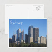 Carte Postale sydney skyline bleu (Devant / Derrière)