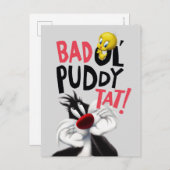Carte Postale SYLVESTER™ & TWEETY™ - Tat de puddy Ol' moyen (Devant / Derrière)