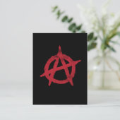 Carte Postale symbole anarchique 'cercle a' (Debout devant)